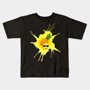 Cool Pineapple Splash Kids T-Shirt